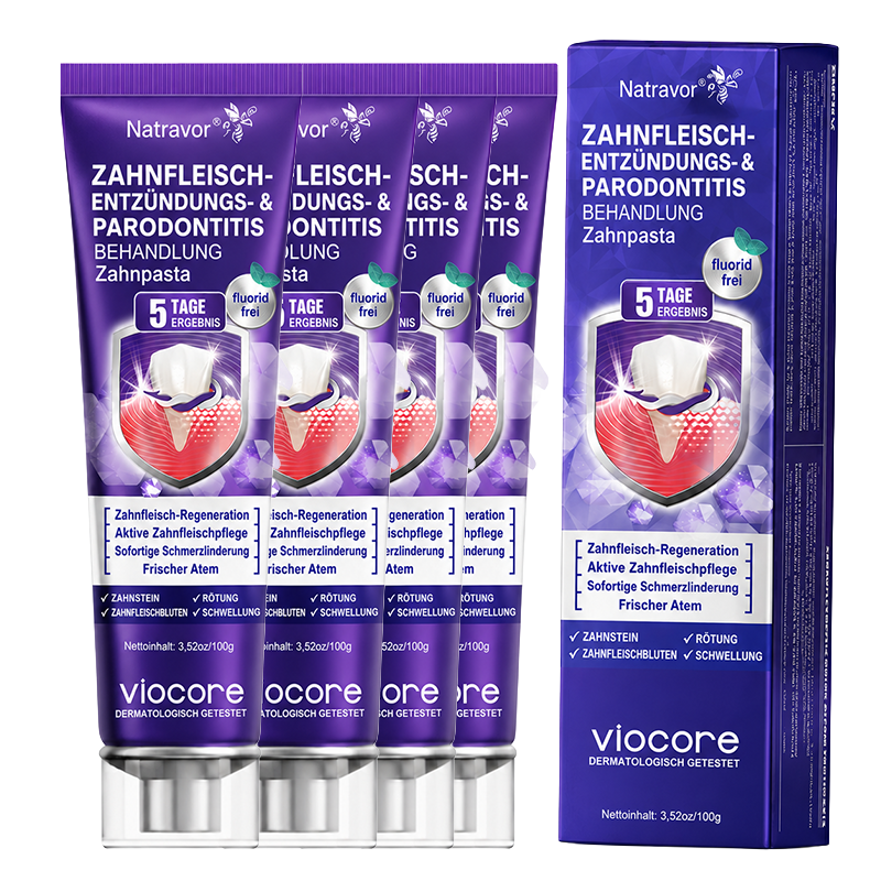 𝐍𝐚𝐭𝐫𝐚𝐯𝐨𝐫® VioCore Zahnpasta zur Behandlung von Zahnfleischentzündungen und Parodontitis mit Bienengift