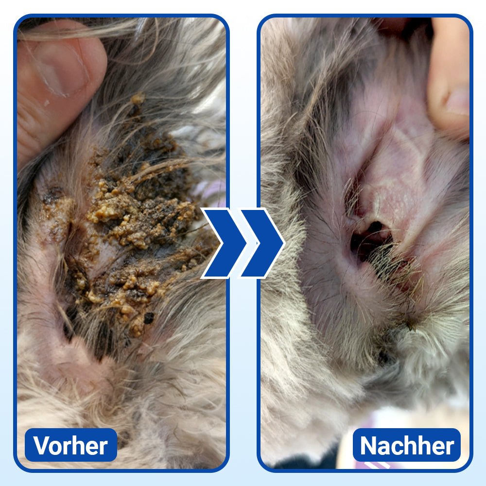 👩‍⚕️ 𝐍𝐚𝐭𝐫𝐚𝐯𝐨𝐫® Ohrenreinigungslösung für Haustiere ✅Bekämpft Ohrgeruch, Ohrenschmalzablagerungen, Hefebildung & Kratzen