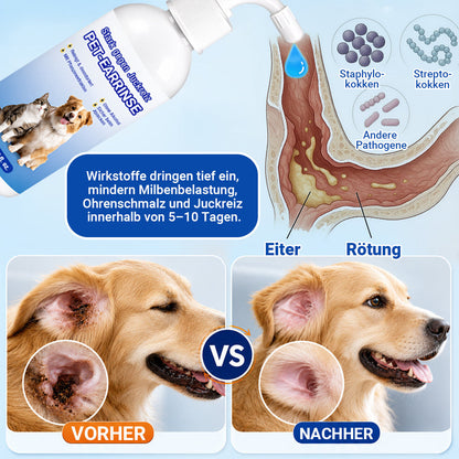 👩‍⚕️ 𝐍𝐚𝐭𝐫𝐚𝐯𝐨𝐫® Ohrenreinigungslösung für Haustiere ✅Bekämpft Ohrgeruch, Ohrenschmalzablagerungen, Hefebildung & Kratzen